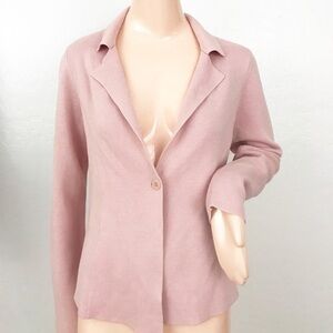 Eileen Fisher Dusty Pink Silk Blend Cardigan